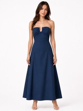 Bardot - Lora Strapless Cotton Poplin Maxi Dress